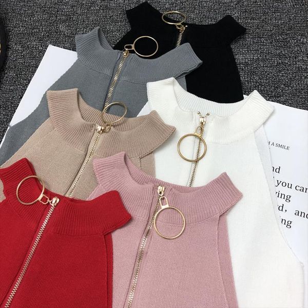 spring summer slim knitting women camis off shoulder crop knitted camisole cropped sleeveless short t shirts tees, White
spring summer slim knitting women camis off shoulder crop knitted camisole cropped sleeveless short t shirts tees, White