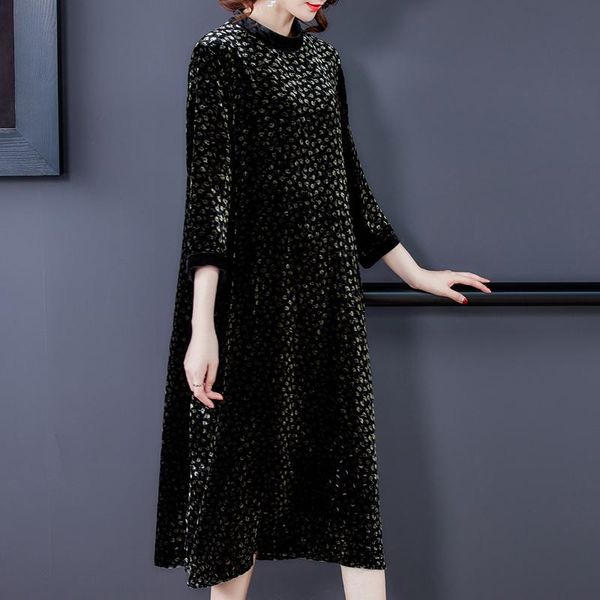 casual dresses winter print plus size dress women elegant bodycon party vestido 2021 autumn female vintage loose velvet midi, Black;gray
casual dresses winter print plus size dress women elegant bodycon party vestido 2021 autumn female vintage loose velvet midi, Black;gray