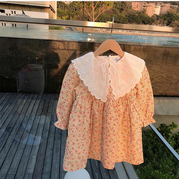 girl's dresses vintage toddler girls floral dress 2021 spring korean baby clothes princess party frock for children fashion kids, Red;yellow
girl's dresses vintage toddler girls floral dress 2021 spring korean baby clothes princess party frock for children fashion kids, Red;yellow