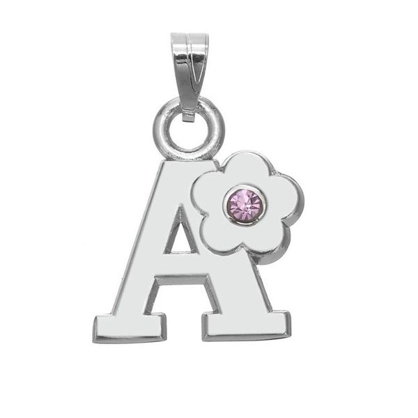 

2021 fashion initial letter charms a-z metal silver plated crystal initial charm pendant for bracelet diy making jewelry, Bronze;silver