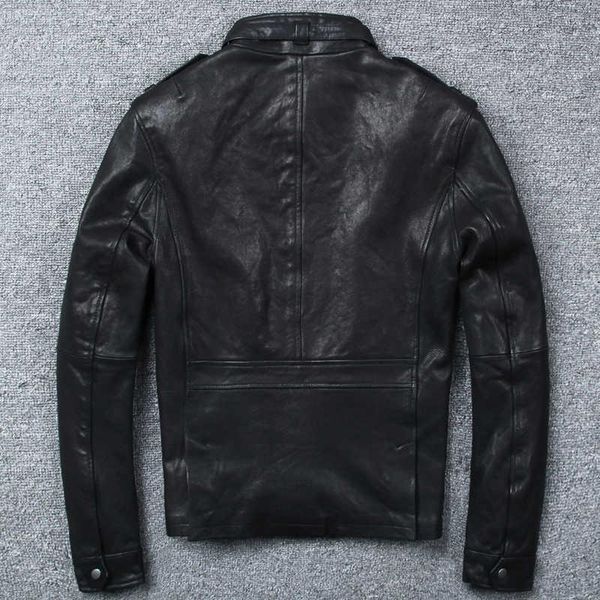 men's leather & faux akoosun jacket motorcycle goatskin coat genuine men slim korean vintage jackets 2021 013hl kj2306, Black
men's leather & faux akoosun jacket motorcycle goatskin coat genuine men slim korean vintage jackets 2021 013hl kj2306, Black