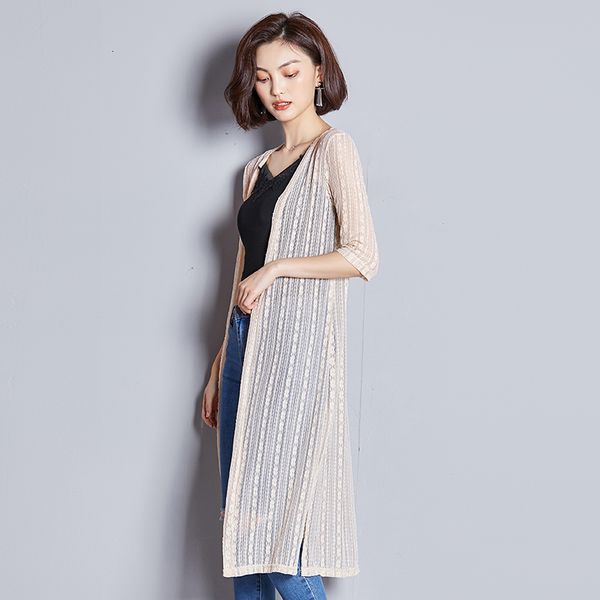 2021 new sunscreen clothing fashion knitted cardigan loose lace hollow half sleeve women sweater female cardigans long outerwear 6lng, White;black
2021 new sunscreen clothing fashion knitted cardigan loose lace hollow half sleeve women sweater female cardigans long outerwear 6lng, White;black