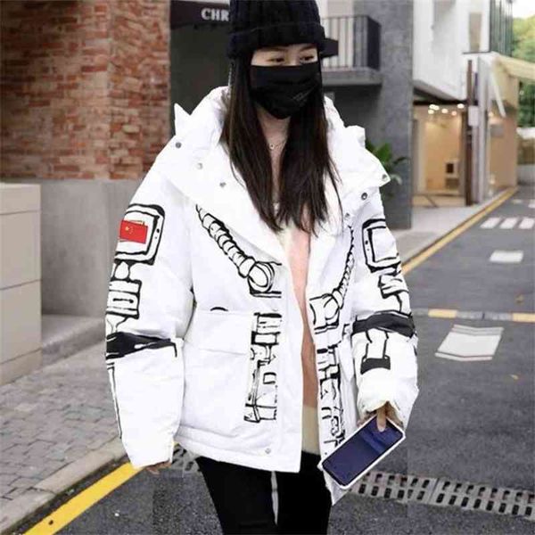 yuan bingyan star's same 2021 new down cotton jacket, medium and long astronaut thickened loose jacket, Black
yuan bingyan star's same 2021 new down cotton jacket, medium and long astronaut thickened loose jacket, Black