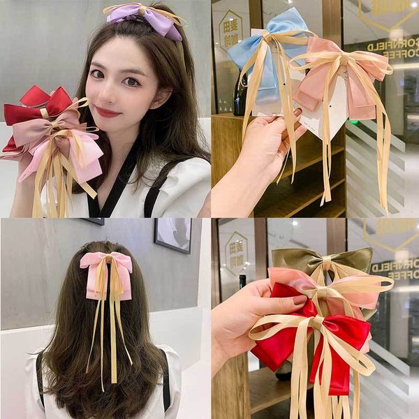 cute big size double layer bow hair clips for women girls long ribbon 2021 fashion korean hairpins barrette hair accessories, Golden;silver
cute big size double layer bow hair clips for women girls long ribbon 2021 fashion korean hairpins barrette hair accessories, Golden;silver