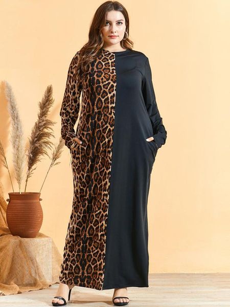 casual dresses loose oversized plus size dress women long sleeve leopard print patchwork maxi turkish arab muslim, Black;gray
casual dresses loose oversized plus size dress women long sleeve leopard print patchwork maxi turkish arab muslim, Black;gray