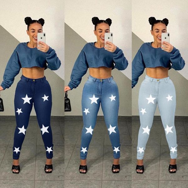 fashion women jeans star printing light washed denim pants high waist skinny strechy jeans plus size xl--5xl, Blue
fashion women jeans star printing light washed denim pants high waist skinny strechy jeans plus size xl--5xl, Blue