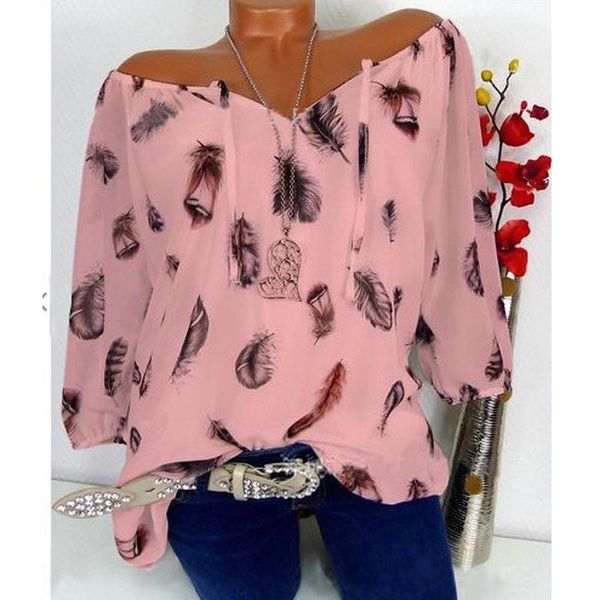 women's blouses & shirts women feather pattern v-collar five-sleeve summer cloth loose type white blouse long length chiffon shirt plus
women's blouses & shirts women feather pattern v-collar five-sleeve summer cloth loose type white blouse long length chiffon shirt plus