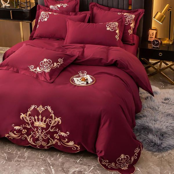bedding sets luxury 600tc egyptian cotton gold crown embroidery set king size duvet cover bed sheet pillowcases home textiles
bedding sets luxury 600tc egyptian cotton gold crown embroidery set king size duvet cover bed sheet pillowcases home textiles
