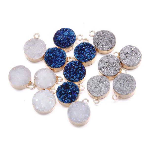 charms natural stone pendant round shaped crystal cluster edging for jewelry making diy bracelet necklace earring accessories, Bronze;silver
charms natural stone pendant round shaped crystal cluster edging for jewelry making diy bracelet necklace earring accessories, Bronze;silver
