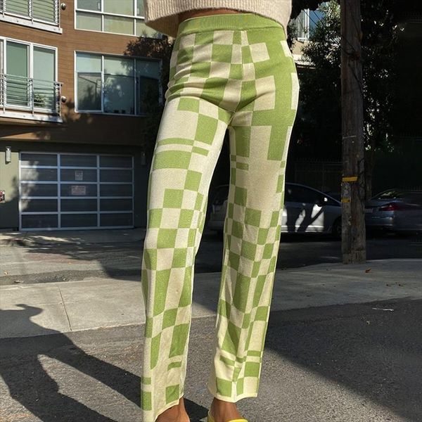 6789 y2k fashion knitting women capri high waist checked wide leg trousers knit plaid pants black and white streetwear vintage, Black;white
6789 y2k fashion knitting women capri high waist checked wide leg trousers knit plaid pants black and white streetwear vintage, Black;white