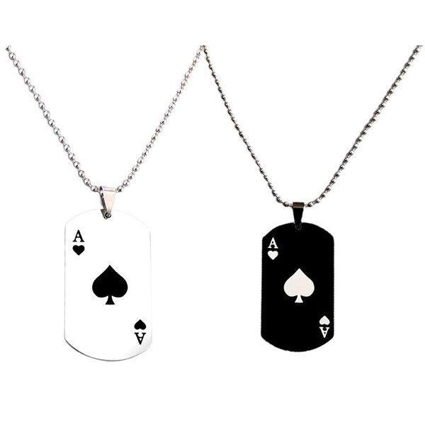pendant necklaces lucky ace of spades stainless steel mens necklace silver color poker for women casino fortune playing cards
pendant necklaces lucky ace of spades stainless steel mens necklace silver color poker for women casino fortune playing cards