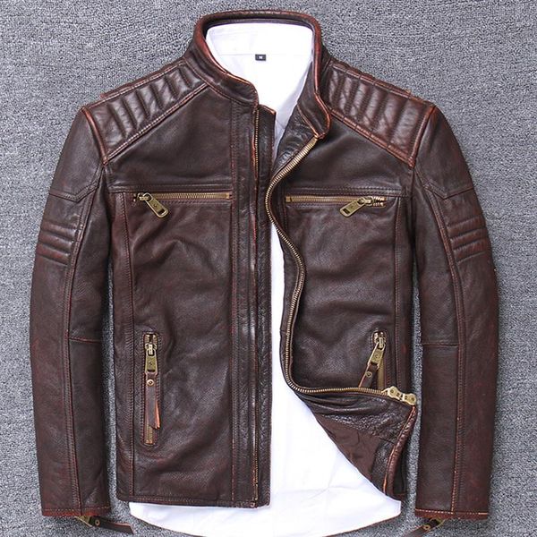 men's leather & faux genuine man motorcycle serve loose coat halley locomotive clothing european do used head layer jacket cowhide, Black
men's leather & faux genuine man motorcycle serve loose coat halley locomotive clothing european do used head layer jacket cowhide, Black