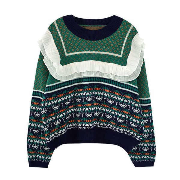 women vintage sweater autumn winter patchwork chiffon floral printed sweaters woman pullover korean knitted 210602, White;black
women vintage sweater autumn winter patchwork chiffon floral printed sweaters woman pullover korean knitted 210602, White;black
