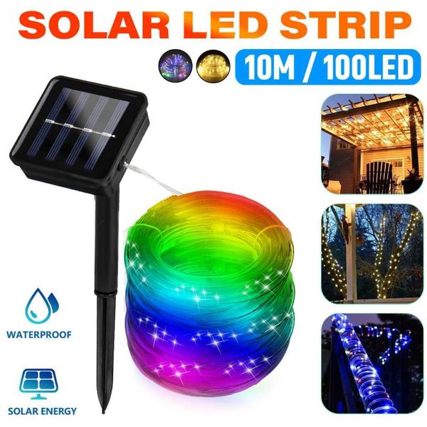 8 modes solar power string lights 100leds outdoor solar lamp string lights hose light garden light tube lamp home deco
8 modes solar power string lights 100leds outdoor solar lamp string lights hose light garden light tube lamp home deco