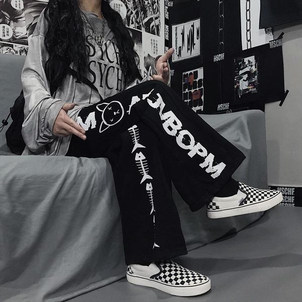 casual spring and autumn ins womens pants harajuku style wild wide leg loose long men women trend c64, Black;white
casual spring and autumn ins womens pants harajuku style wild wide leg loose long men women trend c64, Black;white