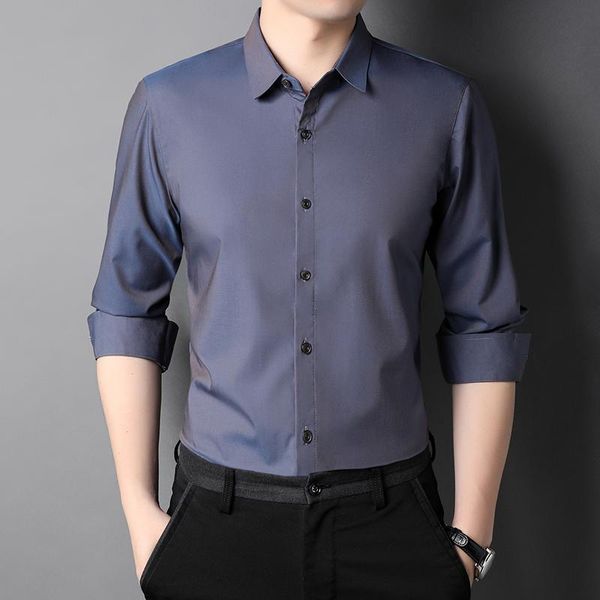 men's casual shirts 2021 middle-aged solid color business shirt slim streetwear social party tuxedo male clothing, White;black
men's casual shirts 2021 middle-aged solid color business shirt slim streetwear social party tuxedo male clothing, White;black