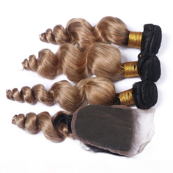 virgin peruvian honey blonde human hair weaves with closure loose wave 2tone 1b 27 light brown ombre 3bundles with lace closure 4x4, Black
virgin peruvian honey blonde human hair weaves with closure loose wave 2tone 1b 27 light brown ombre 3bundles with lace closure 4x4, Black
