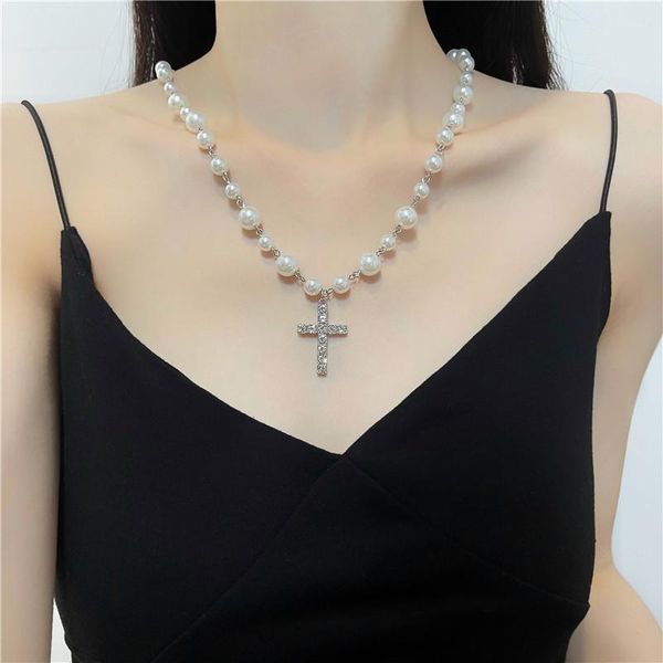 pendant necklaces girls sweet pearls long necklace cross fairy adjustable chain, Silver
pendant necklaces girls sweet pearls long necklace cross fairy adjustable chain, Silver