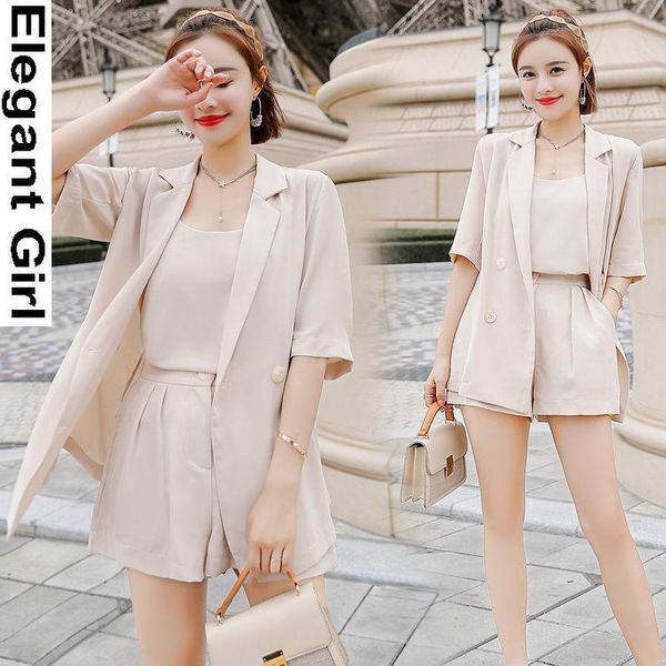 women's tracksuits women 3 pieces female shorts set short sleeve blazer & loose shirts summer pant suits for tracksuit, Gray
women's tracksuits women 3 pieces female shorts set short sleeve blazer & loose shirts summer pant suits for tracksuit, Gray