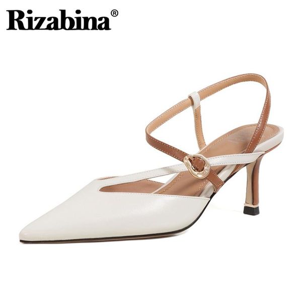 rizabina size 34-41 women sandals real leather high heel summer shoes woman buckle strap pointed toe lady party footwear, Black
rizabina size 34-41 women sandals real leather high heel summer shoes woman buckle strap pointed toe lady party footwear, Black