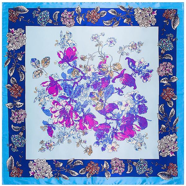 scarves brand floral printed silk scarf women shawls luxury design hijab fashion square bandanas 90x90cm, Blue;gray
scarves brand floral printed silk scarf women shawls luxury design hijab fashion square bandanas 90x90cm, Blue;gray