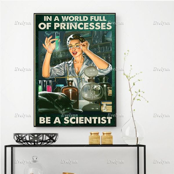 paintings female scientist poster, girl wall art canvas, science lab print, in a world full of princesses home decor gift
paintings female scientist poster, girl wall art canvas, science lab print, in a world full of princesses home decor gift