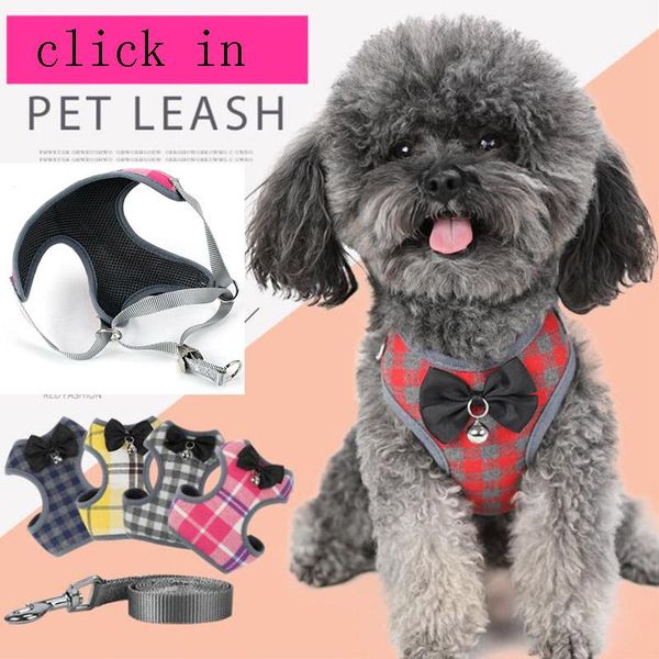 dog collars & leashes pet harnesses leash chest belt collar traction rope for dogs breathable multi-style dress bow vest clothes