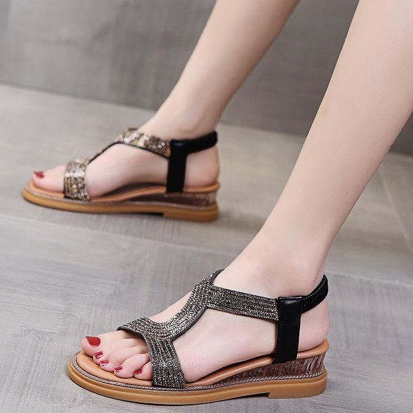 sandals women 2021 t-straps shoes flat summer color matching woman buckle sandalias mujer, Black
sandals women 2021 t-straps shoes flat summer color matching woman buckle sandalias mujer, Black
