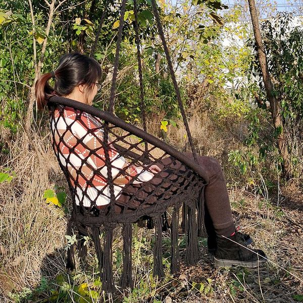 handmade knitted round hammock outdoor indoor dormitory bedroom hanging chair for child swinging single safety camp furniture
handmade knitted round hammock outdoor indoor dormitory bedroom hanging chair for child swinging single safety camp furniture