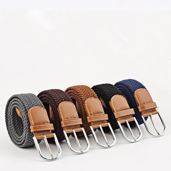 designer 60 colors fashion women/men's stretch woven braid belts casual canvas knitted belt elastic alloy buckle with genuine leather, Black;brown
designer 60 colors fashion women/men's stretch woven braid belts casual canvas knitted belt elastic alloy buckle with genuine leather, Black;brown