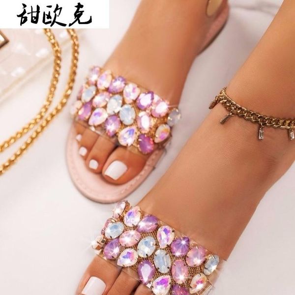 sandals 2021 women rhinestone outdoor cool slippers fashion women's summer flat shoes beach woman zapatos de mujer, Black
sandals 2021 women rhinestone outdoor cool slippers fashion women's summer flat shoes beach woman zapatos de mujer, Black