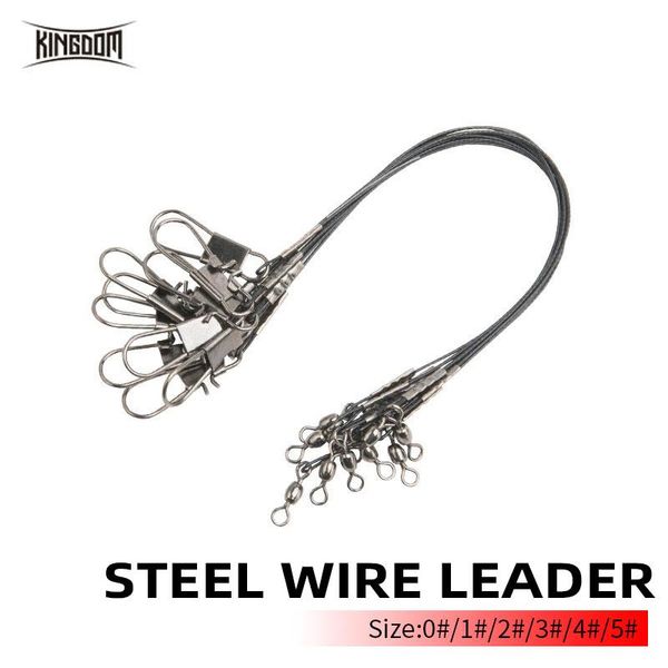 braid line kingdom steel wire leader fishing 15cm 30cm 9-23kg pull force swivel snap lead 5pcs/bag 
braid line kingdom steel wire leader fishing 15cm 30cm 9-23kg pull force swivel snap lead 5pcs/bag