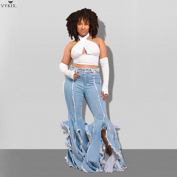 women's jeans fashion women solid mid waist distressed ripped splited long flare denim pants clubwear high streetwear summer 2021, Blue
women's jeans fashion women solid mid waist distressed ripped splited long flare denim pants clubwear high streetwear summer 2021, Blue