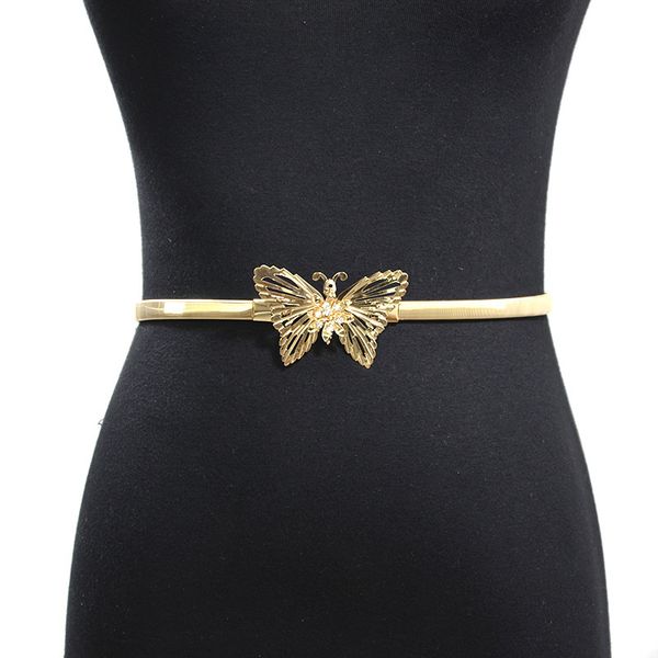 fashionable new elastic metal chain waist chain hollow butterfly decorative button women's belt, Black;brown
fashionable new elastic metal chain waist chain hollow butterfly decorative button women's belt, Black;brown
