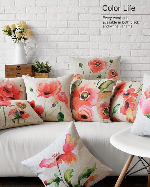 pillow case /fresh rural style watercolor flowers hold pillowcase cushion for leaning on set no inner
pillow case /fresh rural style watercolor flowers hold pillowcase cushion for leaning on set no inner