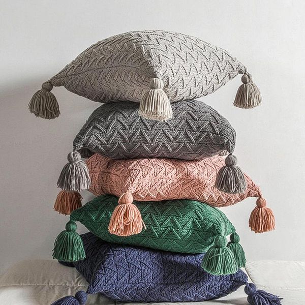 cushion/decorative pillow boho tassels decorative cushion covers 45*45 chenille cable knit pattern throw case sofa bedroom pillowcases home
cushion/decorative pillow boho tassels decorative cushion covers 45*45 chenille cable knit pattern throw case sofa bedroom pillowcases home