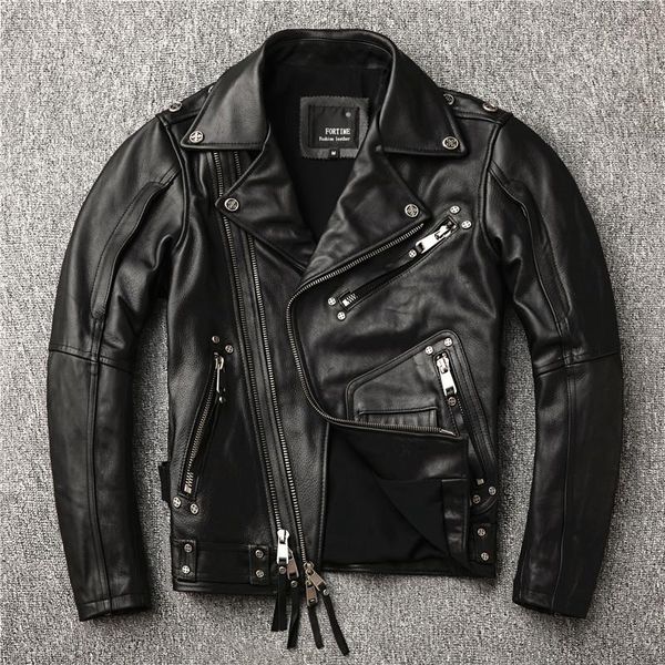 men's leather & faux genuine jacket for men style motorcycle cowhide coat plus size jackets man 5xl chaqueta cuero hombre pph3965, Black
men's leather & faux genuine jacket for men style motorcycle cowhide coat plus size jackets man 5xl chaqueta cuero hombre pph3965, Black