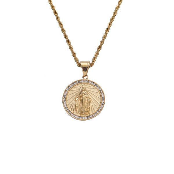pendant necklaces round jesus bling fashion stainless pendants necklace for men and women sn262, Silver
pendant necklaces round jesus bling fashion stainless pendants necklace for men and women sn262, Silver