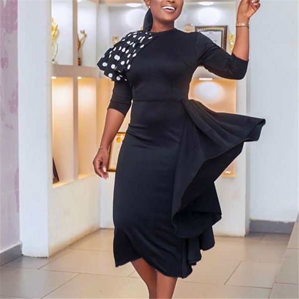 2021 new women bodycon es half sleeve patchwork polka dot pencil elegant office lady classy slim african modest female large size xl jn89, Black;gray
2021 new women bodycon es half sleeve patchwork polka dot pencil elegant office lady classy slim african modest female large size xl jn89, Black;gray