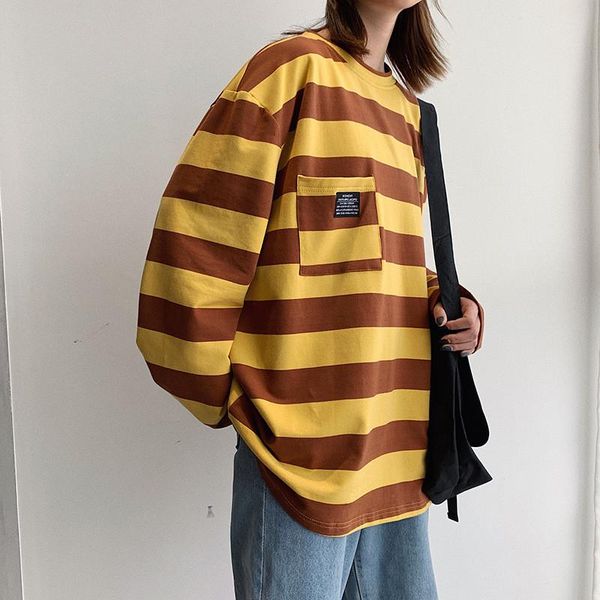 men's t-shirts striped full slevees couples tshirt casual college style clothes novelty pullover streetwear loose all-match top, White;black
men's t-shirts striped full slevees couples tshirt casual college style clothes novelty pullover streetwear loose all-match top, White;black