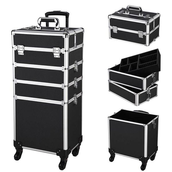 4 in 1 trolley cosmetic case portable travel makeup case professional box rolling trolley luggage aluminum makeup organizer
4 in 1 trolley cosmetic case portable travel makeup case professional box rolling trolley luggage aluminum makeup organizer