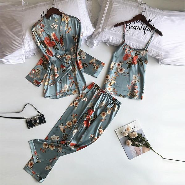 mechcitiz underwear 3 pieces women's pajamas sets with bathrobe spring female silk sleepwear pijamas sets nightwear robe, Black;red
mechcitiz underwear 3 pieces women's pajamas sets with bathrobe spring female silk sleepwear pijamas sets nightwear robe, Black;red