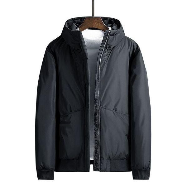 new men's winter hooded jacket outdoor warm man thick hoodie coat clothes thick parkas clothing, Black