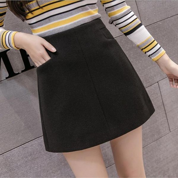 skirts 2021 fashion women autumn winter woolen skirt female high waist a-line casual short ly232, Black
skirts 2021 fashion women autumn winter woolen skirt female high waist a-line casual short ly232, Black