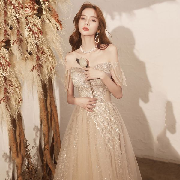 Elegant Strapless Off Shoulder Slim A Line Dress Pretty Appliques Vintage Bandage Prom Party Gown Photoshoot Lange Jurk evening, Champagne
Elegant Strapless Off Shoulder Slim A Line Dress Pretty Appliques Vintage Bandage Prom Party Gown Photoshoot Lange Jurk evening, Champagne