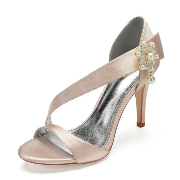 sweet lady satin evening dress high heels with pearls brooch bridal wedding party prom sandals stiletto strappy shoes lots color, Black
sweet lady satin evening dress high heels with pearls brooch bridal wedding party prom sandals stiletto strappy shoes lots color, Black