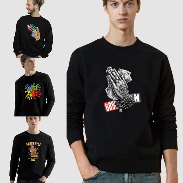men's hoodies & sweatshirts street men autumn long-sleeved sweatshirt pullover european and american gesture printing pattern o-neck ca, Black
men's hoodies & sweatshirts street men autumn long-sleeved sweatshirt pullover european and american gesture printing pattern o-neck ca, Black