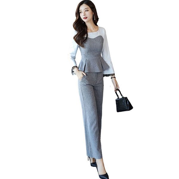 2021 new spring autumn women two piece set outfits female and wide leg pants suit ladies vintage striped sets tracksuit clothes 82kxdc, Gray
2021 new spring autumn women two piece set outfits female and wide leg pants suit ladies vintage striped sets tracksuit clothes 82kxdc, Gray