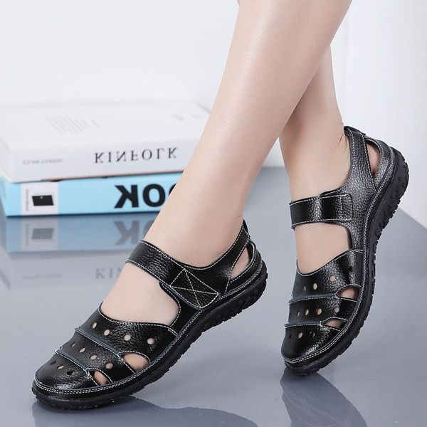 sandals rulangs mother women's female ladies genuine leather white shoes hook loop summer cool beach hollow soft llx-9566, Black
sandals rulangs mother women's female ladies genuine leather white shoes hook loop summer cool beach hollow soft llx-9566, Black