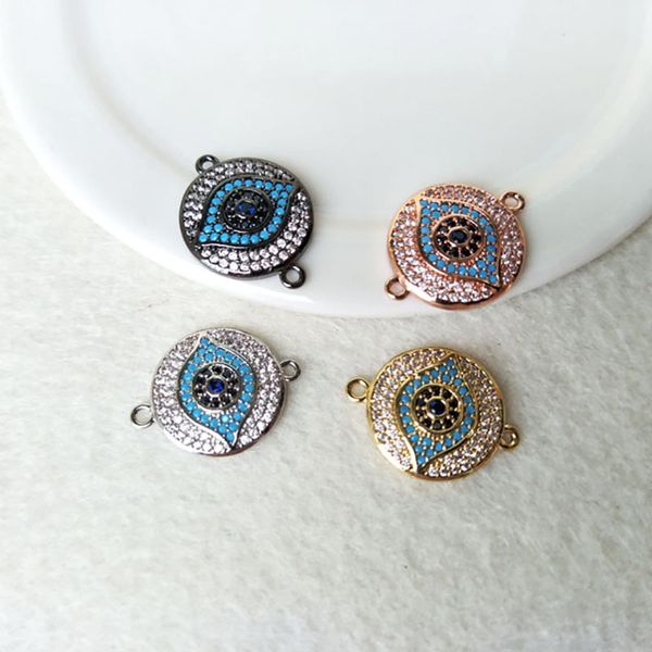 10pec turkish style evil eye double bails connector cz zircon micro pave crystal charm diy bracelet necklace jewelry making c130, Bronze;silver
10pec turkish style evil eye double bails connector cz zircon micro pave crystal charm diy bracelet necklace jewelry making c130, Bronze;silver